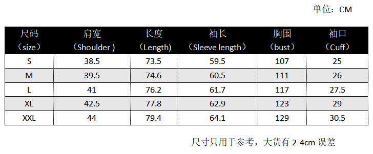Size Chart Diagram