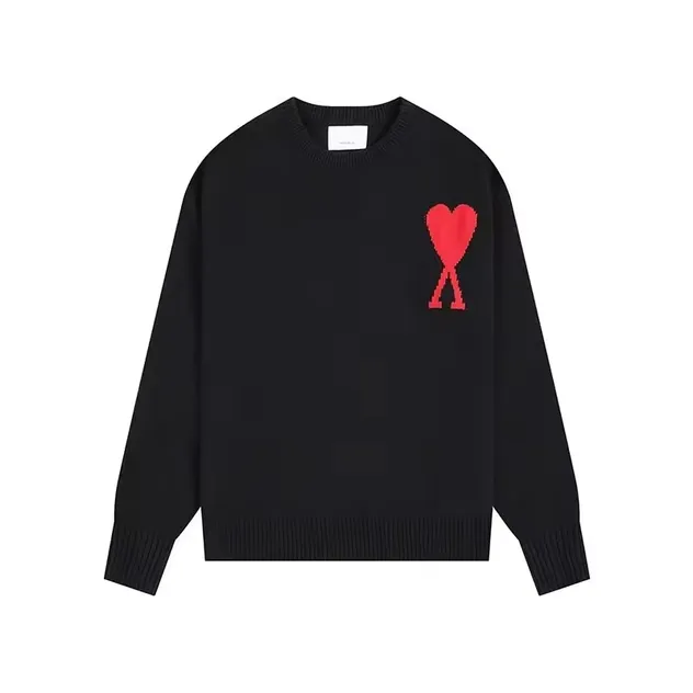 Women's Winter Round Neck Pullover Sweater Heart-Shape Patterned