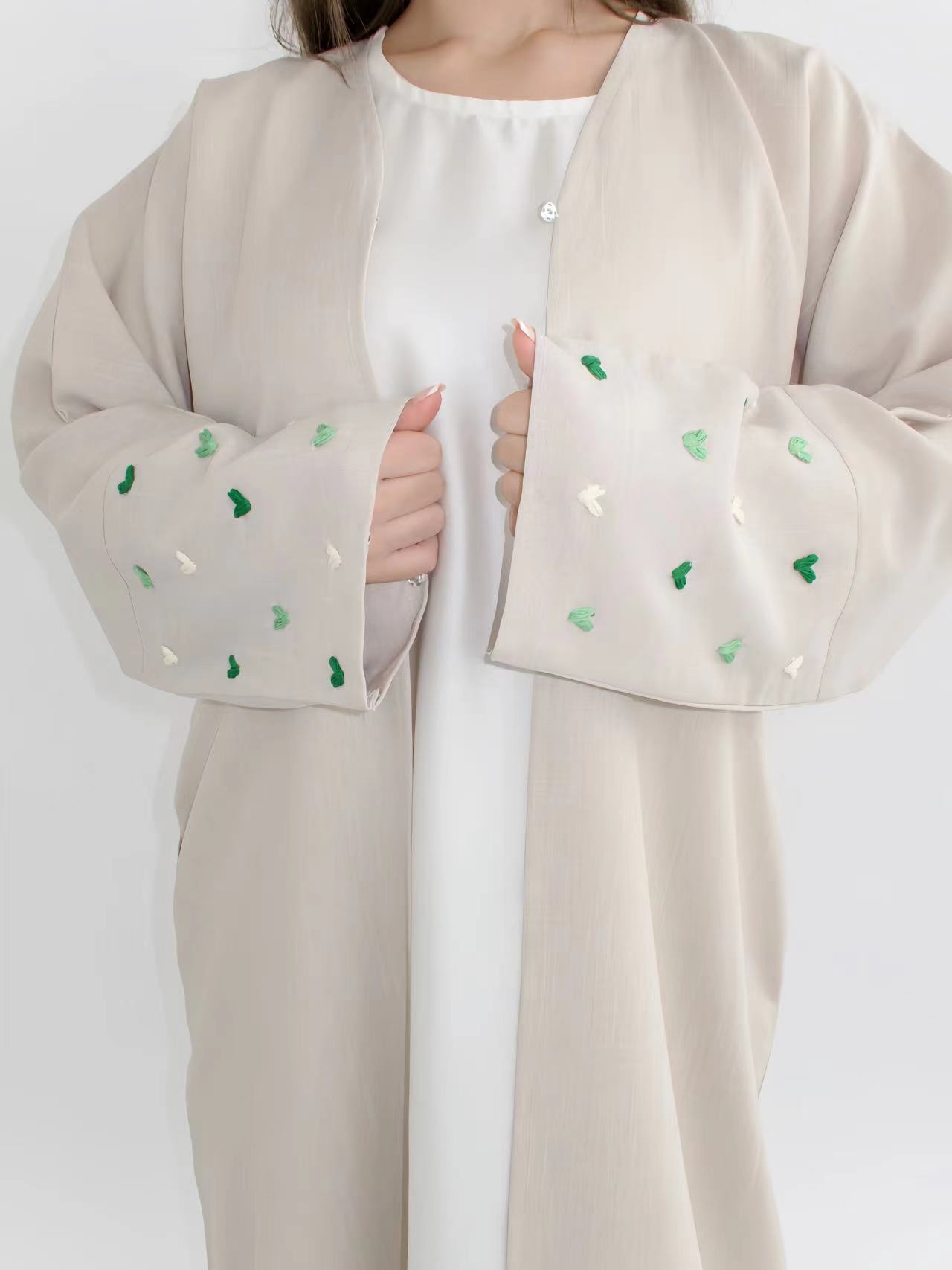 Wholesale Women Frocks Modest Muslim Colorful Embroidery Abaya for Women Modest Fashion