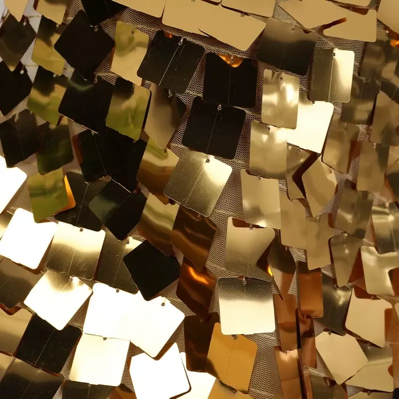 Square Sequin Fabric on Mesh for Party Dresses, Evening Wear and Fashion Apparel