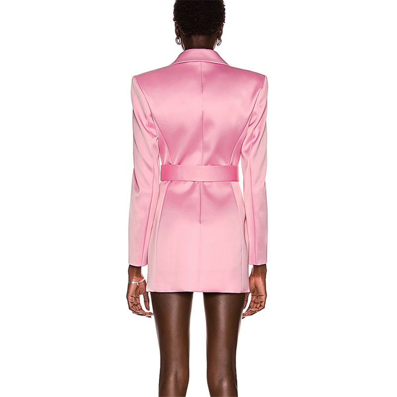 Hot-selling High-end Satin-acetate Lapel Custom Women's Fashion Dress Coordination Women's Pantsuit Office