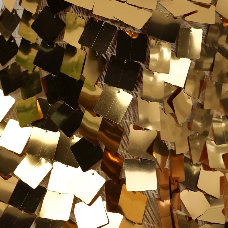 Square Sequin Fabric on Mesh for Party Dresses, Evening Wear and Fashion Apparel
