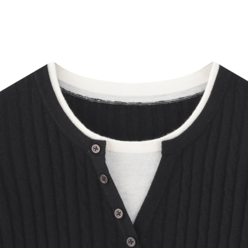 a Versatile Knitted Sweater for Women's Daily Wear