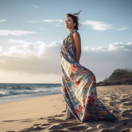 Customize Print Plus Size Women's Swimwear 100% Poly Cotton One Piece Beach Sarong Cover Letter Paisley Striped Leopard Plaid