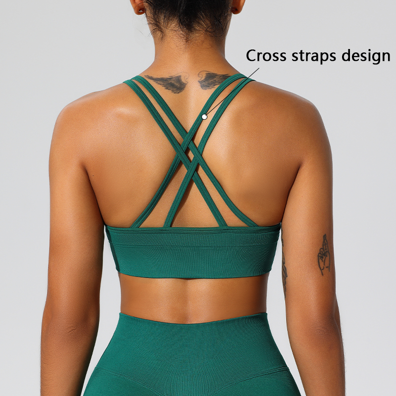 XW-059+061+062 3 Pieces High Waisted Scrunch Shorts Workout Leggings Backless Cross Gym Bra Training Women's Sportswear For Gym