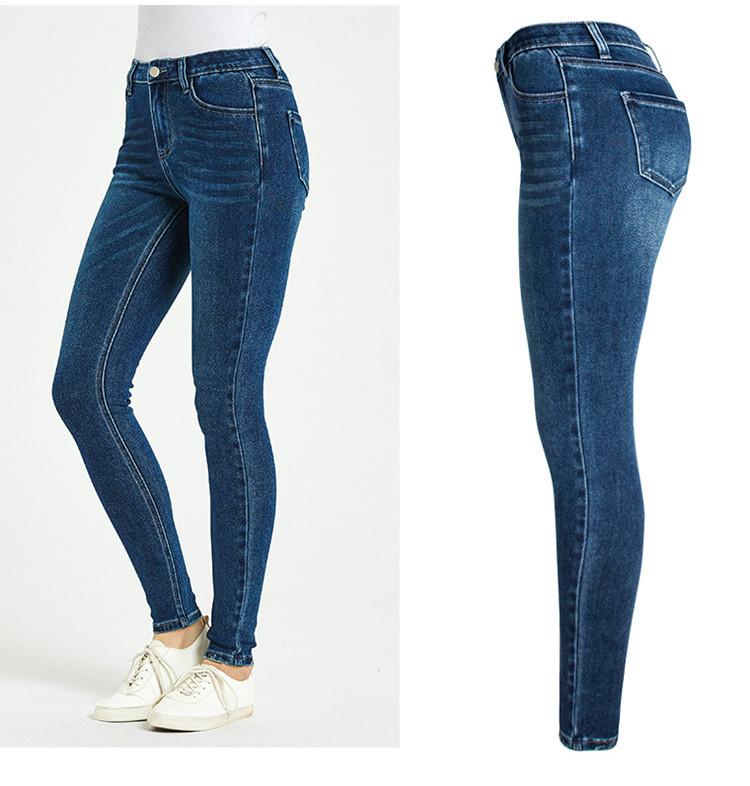 Custom Fashion Medium Waist Skinny Denim Jeans for Women