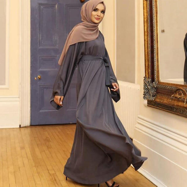 Belief Wholesale Dubai Solid Color Simple Modest Kaftan Islamic Clothing Abaya Muslim Dresses for Women Abaya