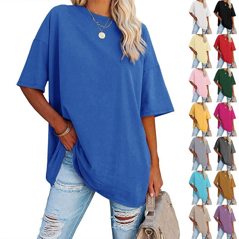 Factory Directly High Quality Custom Eco-Friendly Cotton Spandex Oversize Printed Embroidery Tshirt Women