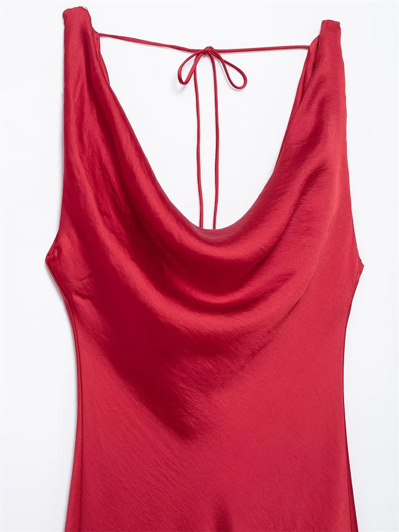 Elegant Women's Slip Dress Back view