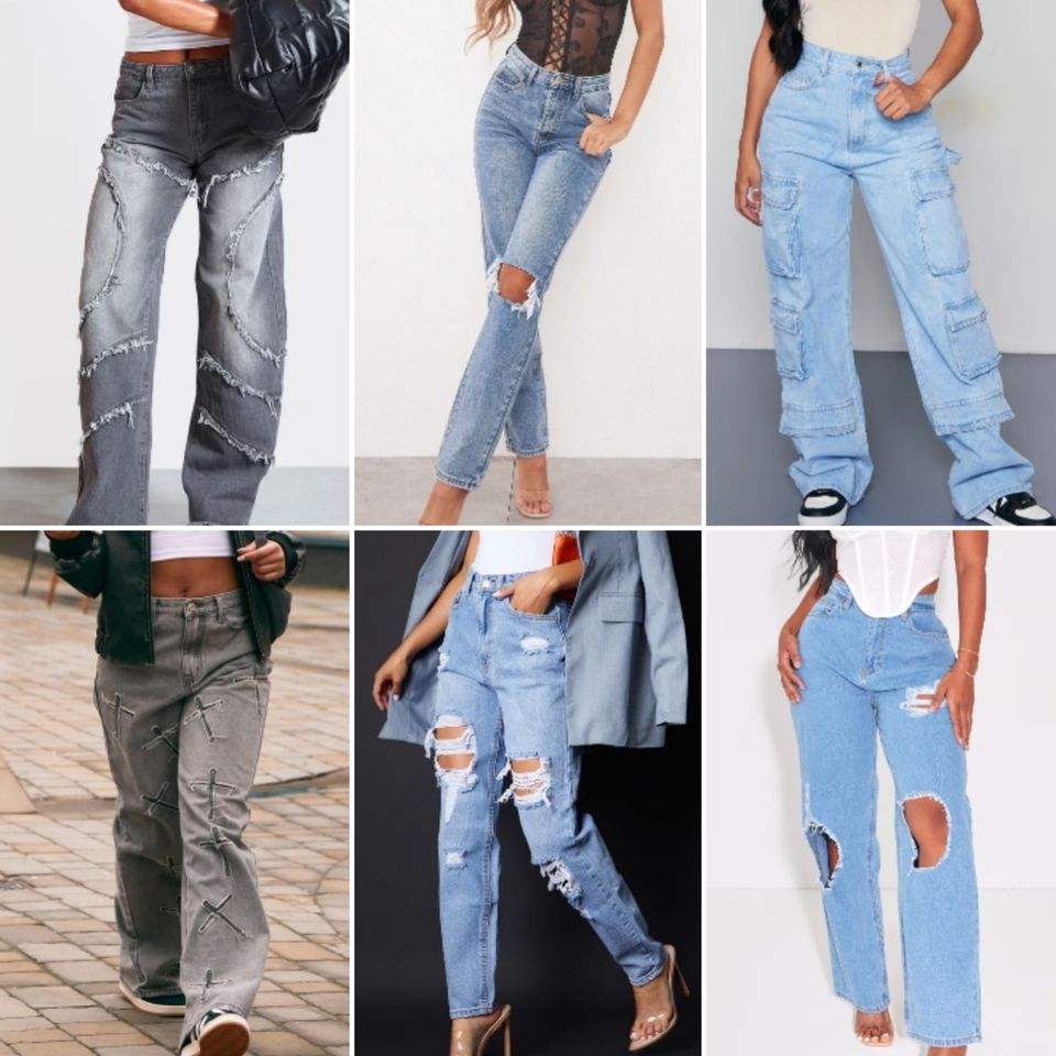 Manufacturer Direct Cheap Stylish Comfortable Multi-Functional High Quality Women's High Waisted Wide Leg Denim Jeans Trousers