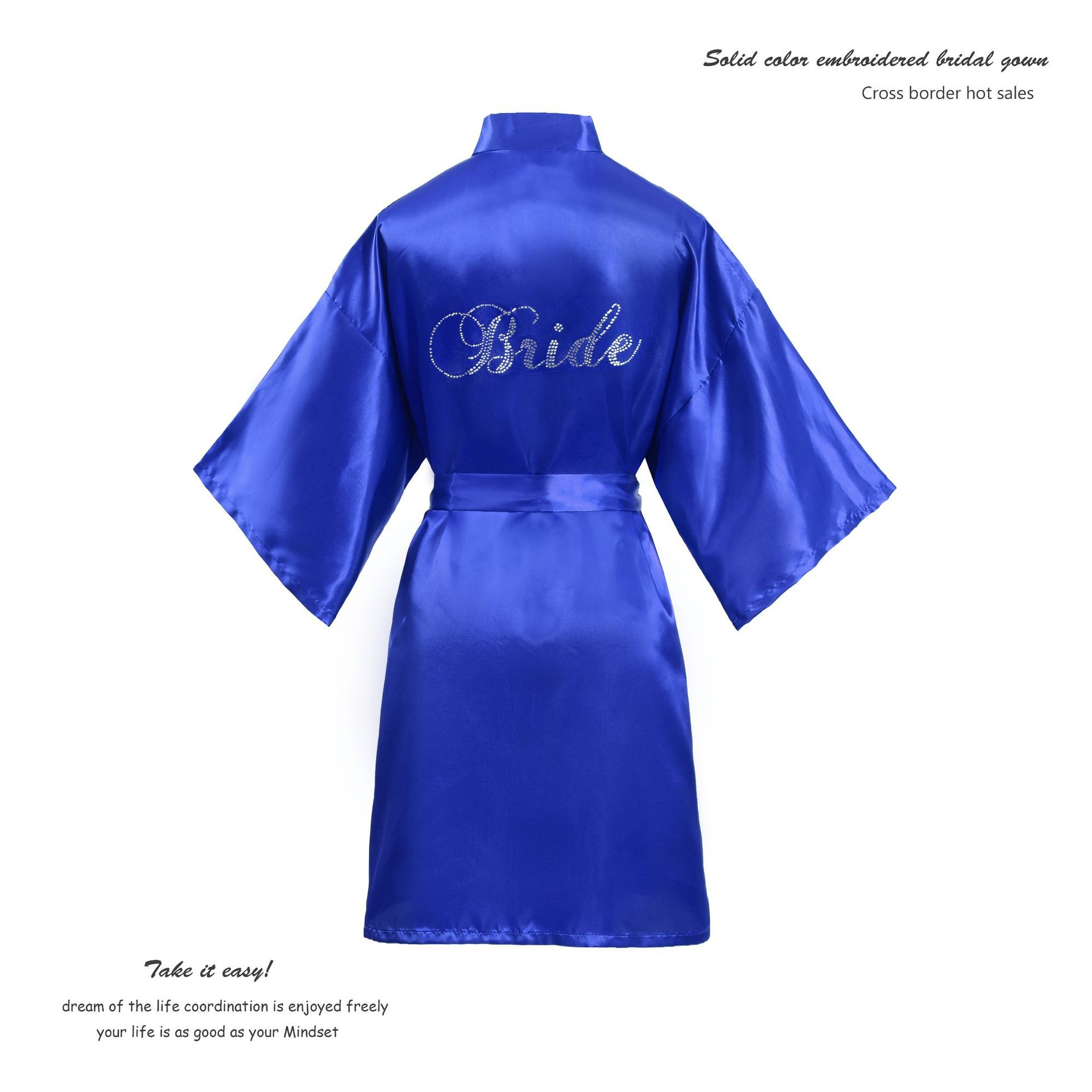 DEYA Wholesale Women Dressing Gowns Bridal Party Bathrobes Sleepwear Custom logo Kimono Robe Robes for Beauty Sn