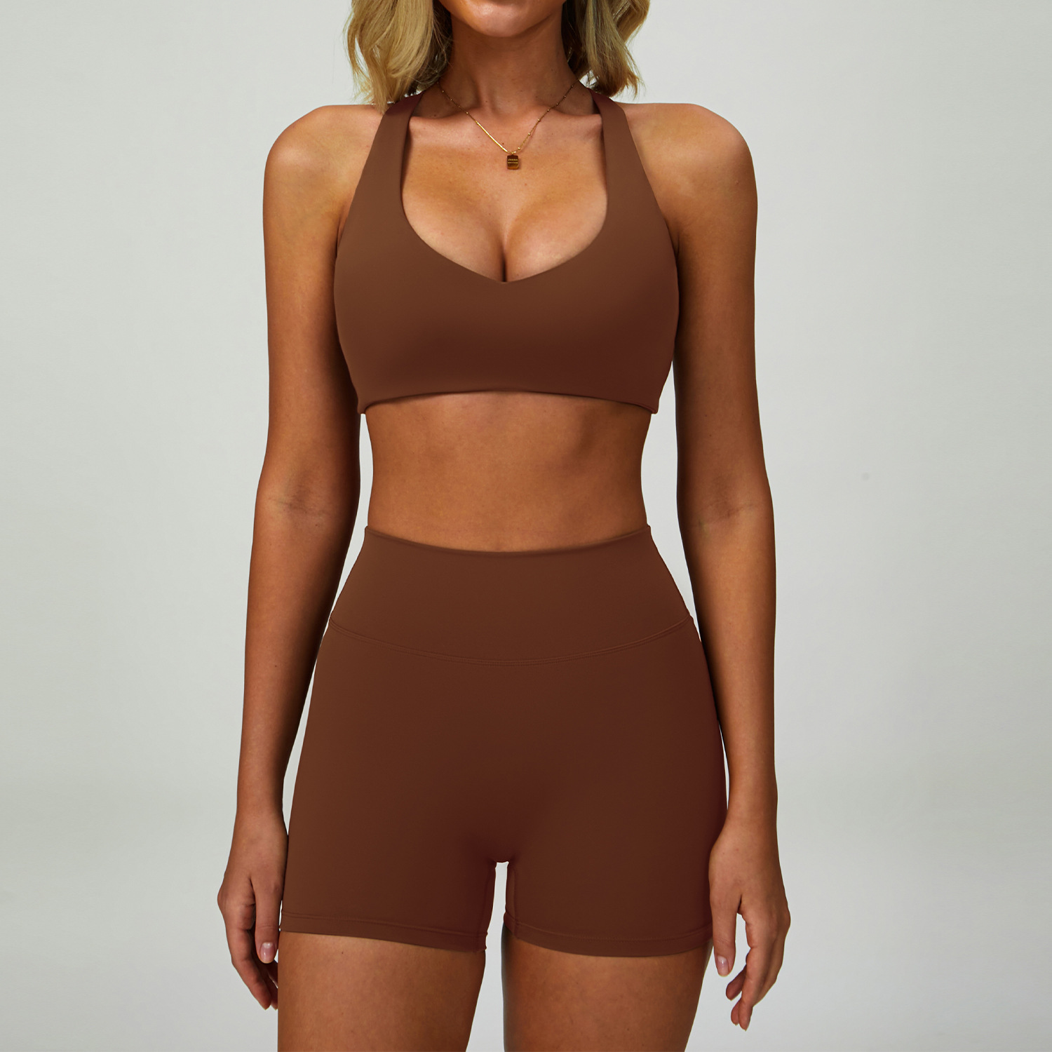 Wholesale Women Active Wear Sets Customized Logo Plain Blank Gym Workout Training Fitness Sports Yoga Outfits