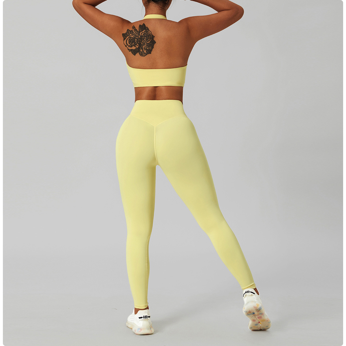 New Arrival Custom Logo Workout Legging Yoga Fitness Activewear Two Piece Women's Sets