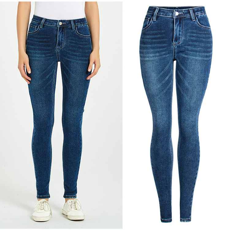 Custom Fashion Medium Waist Skinny Denim Jeans for Women