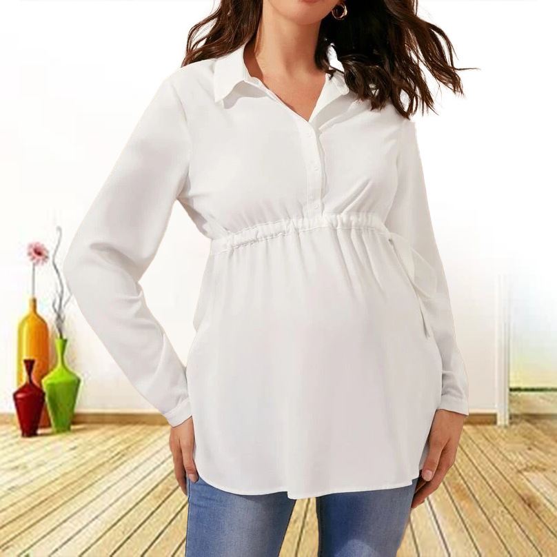 Hot Selling Maternity Clothes Wear Women Daily Loose Pregnancy Long Sleeves Top Tshirt Fot Pregnant Women