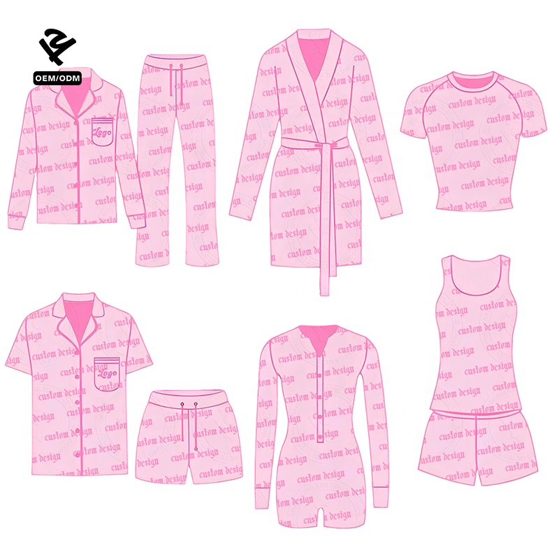 Custom Cotton Bamboo Modal Pajamas For Women Soft Lounge Wear Pyjamas Women Sleepwear Two Piece Set Women Clothing Pajama Sets
