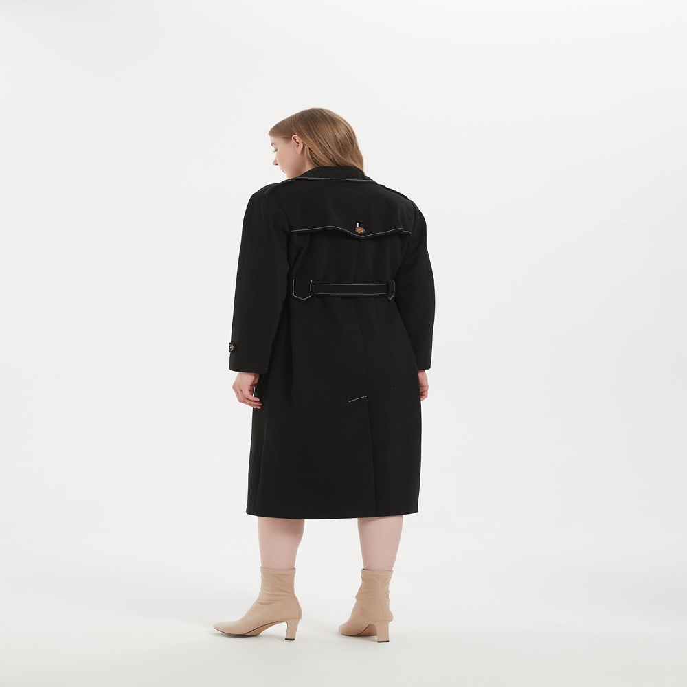 Womens Trench Coat Back View