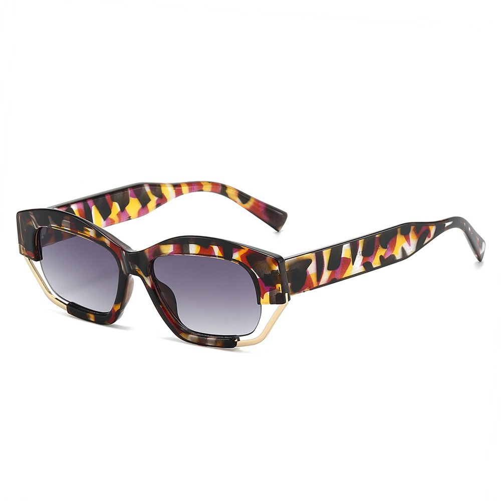 Irregular Cat Eye Sunglasses Women Hollow Out Frame Retro Punk Shades UV400 Trendy Streetwear Ladies Fashion Sun Glasses