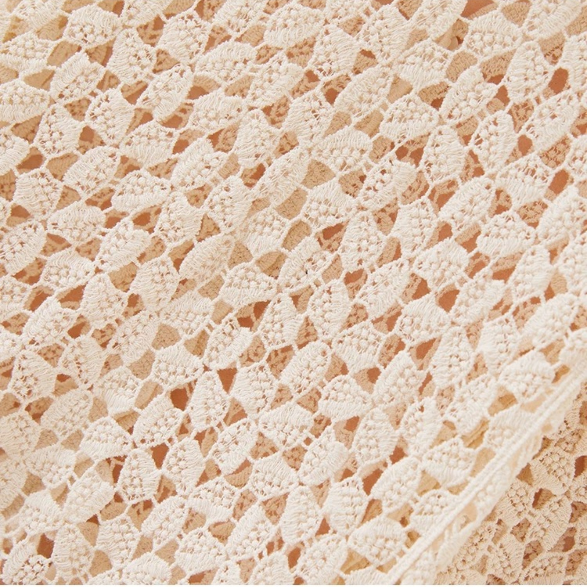 Boho Embroidered Crochet Knit Vintage Cardigan Hollow Long Sleeve Beach Cover-Up Lace Open Front Shrug Summer Casual Sun