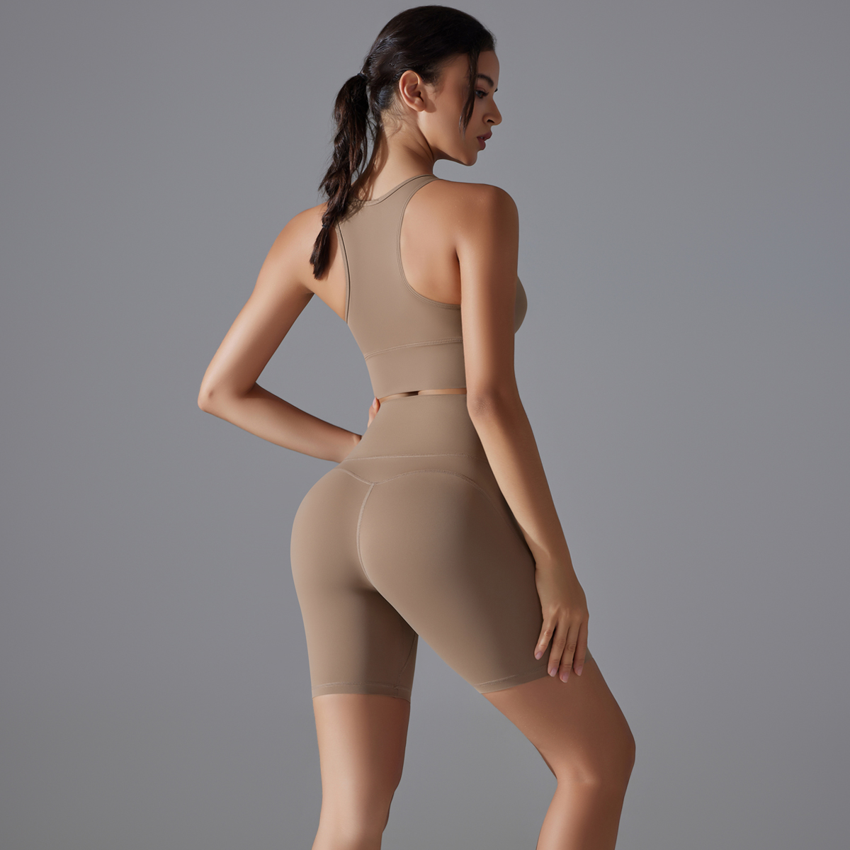 HUIHE Custom Logo Gym Fitness Yoga Clothing Activewear Sets Women Sportswear Butt Lift Workout Clothes for Women
