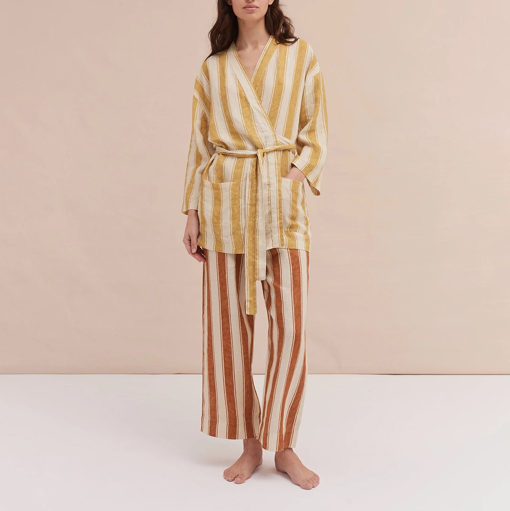 Custom Cotton Women's Pajamas Long Sleeve With Piping Pyjamas Woman Sleepwear Loungewear Women Sets