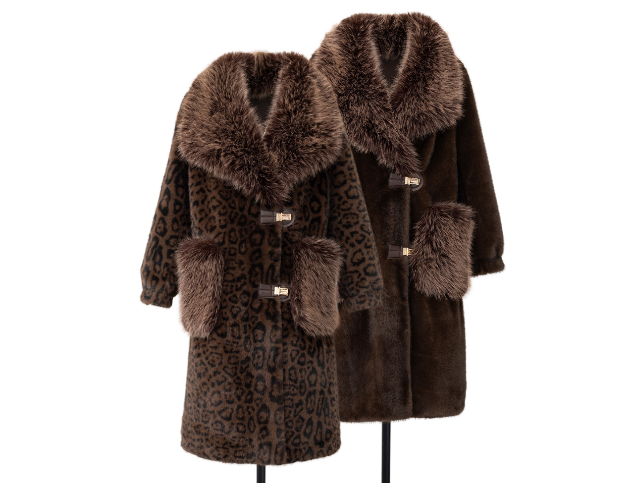 Women's Winter Warm Long Outerwear Fur Trim Overcoat with Faux fur with Single Button Closure Windproof and Woven Coats
