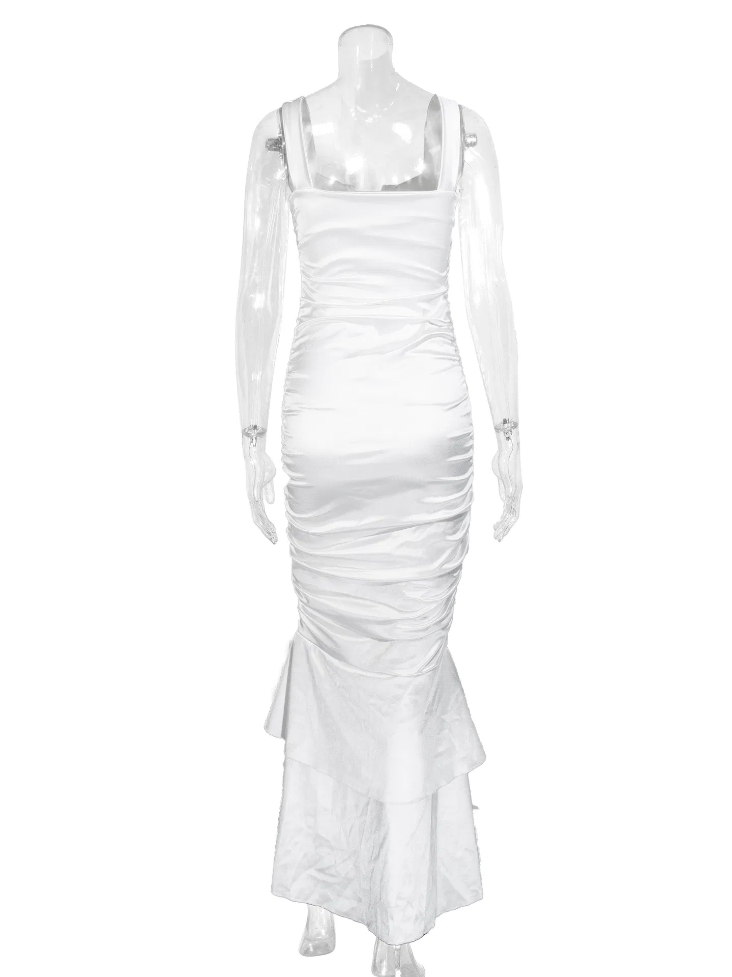 Flattering Pleated Long Dress for Elegant Evening Wear
