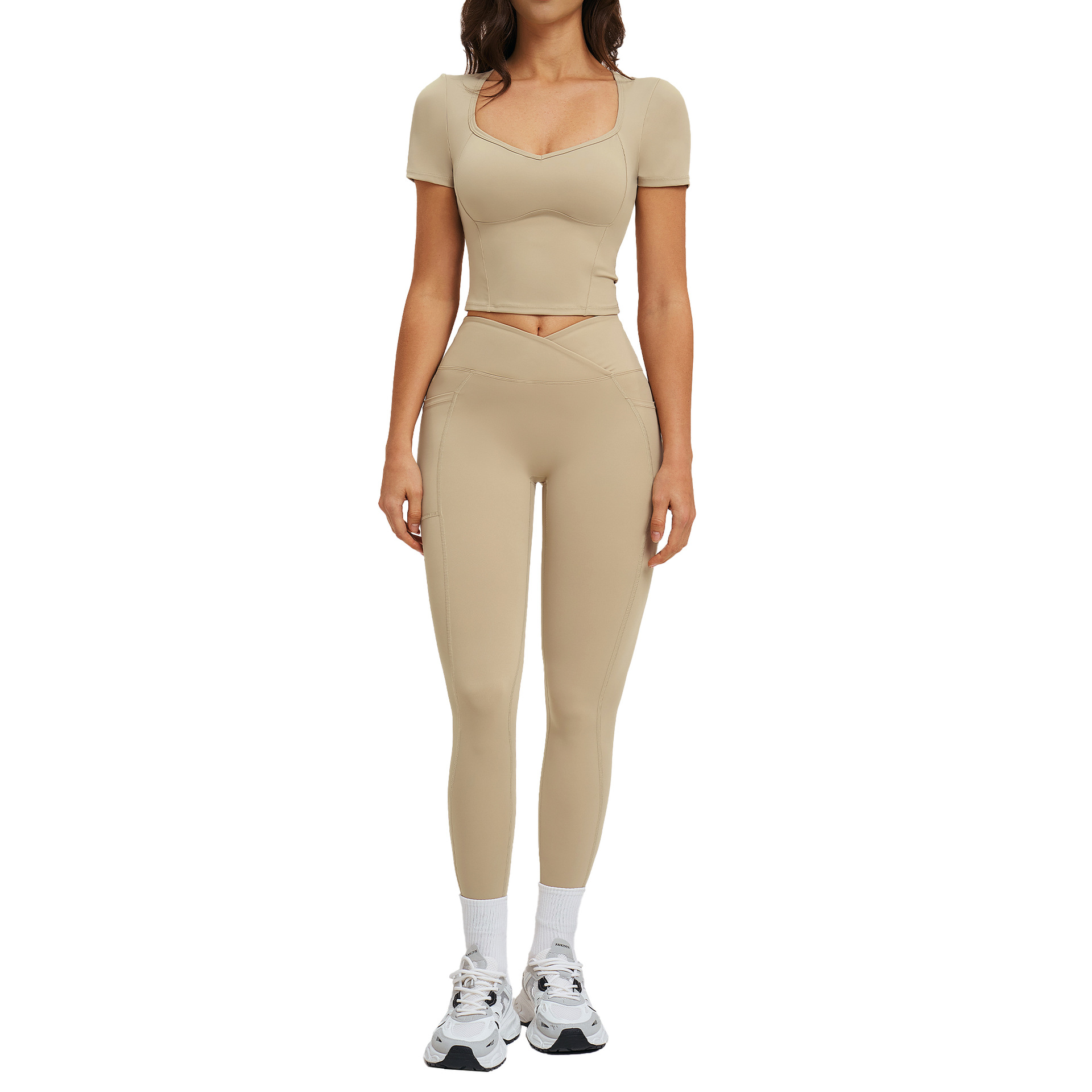 Customization Tennis Wear 5 Piece Active Wear Set Women Gym Workout Seamless Yoga Sets Gym Fitness Sets for Women