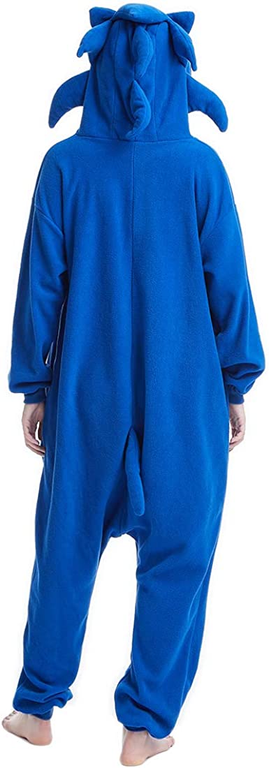 Hot Selling Sonic Onesie Pajamas Cartoon Cute Sleepwear Plush Flannel Pajamsa Set Women Kids Cosplay Kigurumi