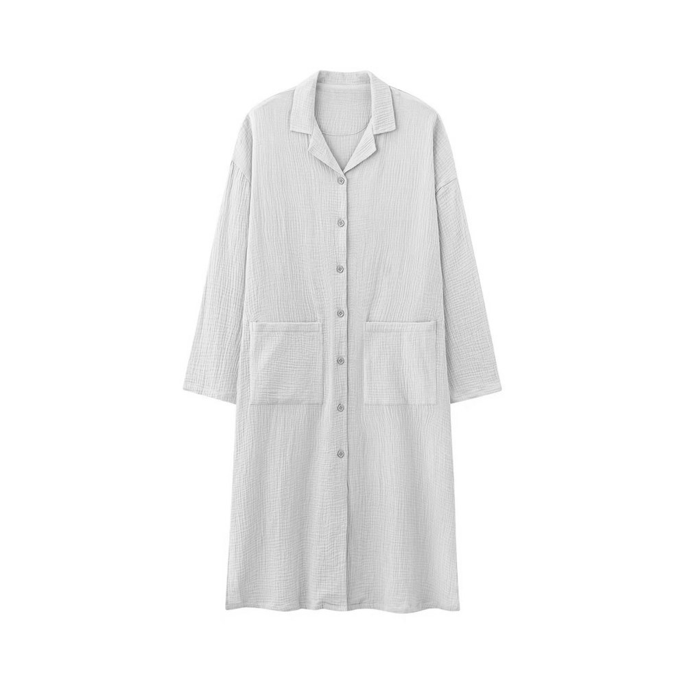 Wholesale Skin-Friendly 100% Cotton Women's Nightgown High Quality Loose-Fitting Soft Sleepwear