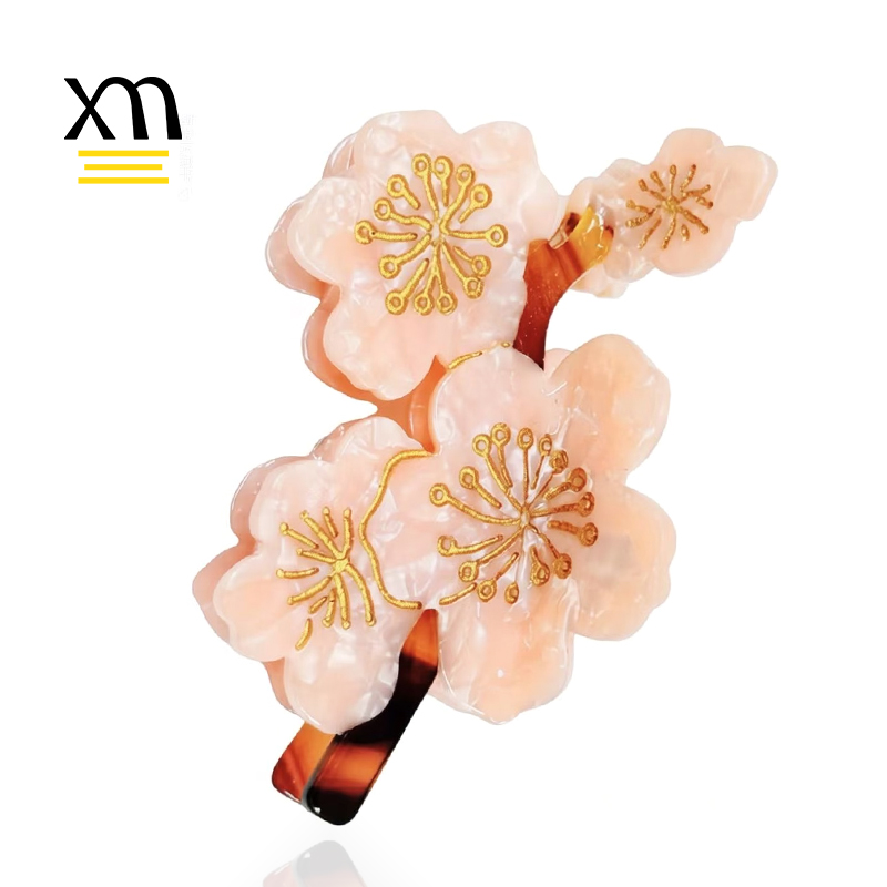 Aesthetic New Style Cherry Blossom Claw Clip For Women High Quality Acetate Flower Sakura Hair Clips En Gros Pince Cheveux Fleur