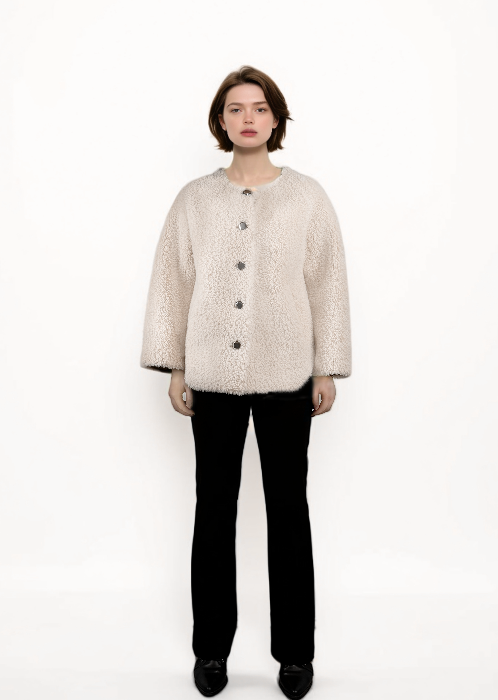 Casual Jacket White Fleece Outerwear Women's Coats Lightweight Jacket for Women Indoor Christmas Fleece Jacket