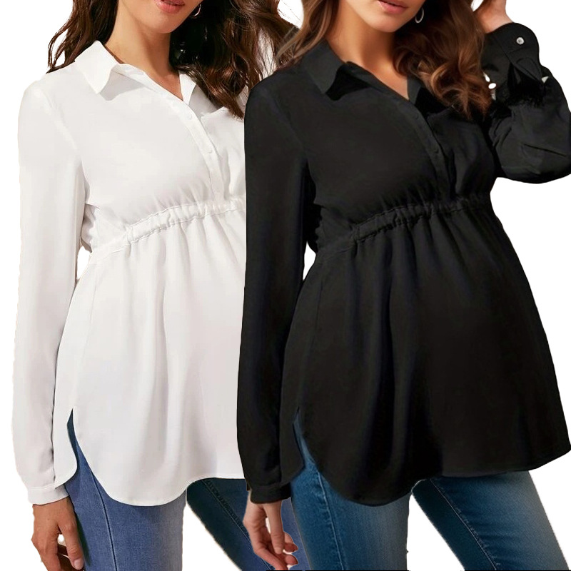 Hot Selling Maternity Clothes Wear Women Daily Loose Pregnancy Long Sleeves Top Tshirt Fot Pregnant Women