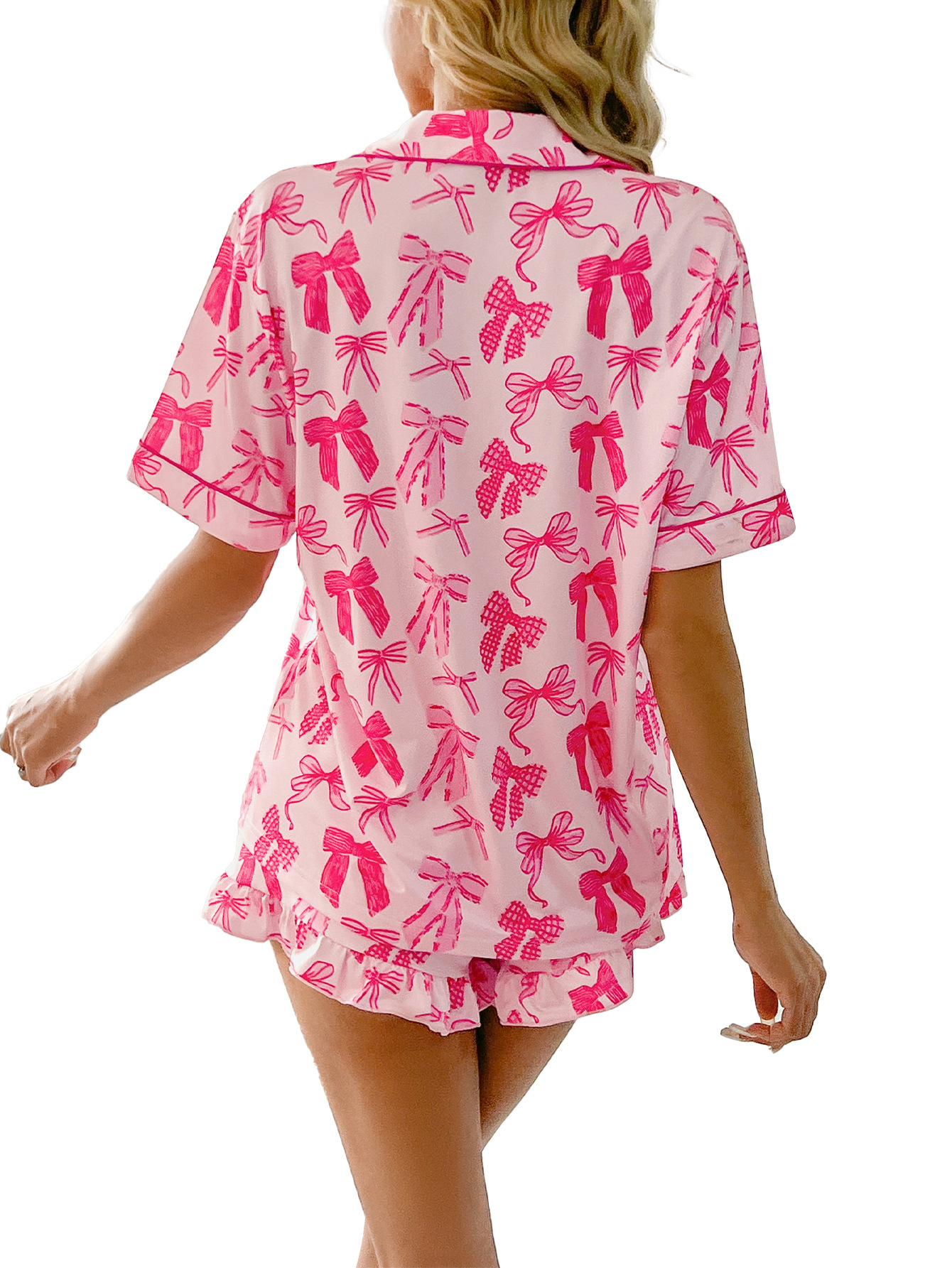 Digital Printing with Customization Prints and Logo Design Women Sleepwear Long Sleeve Long Pants Made From Bamboo/Modal/Cotton