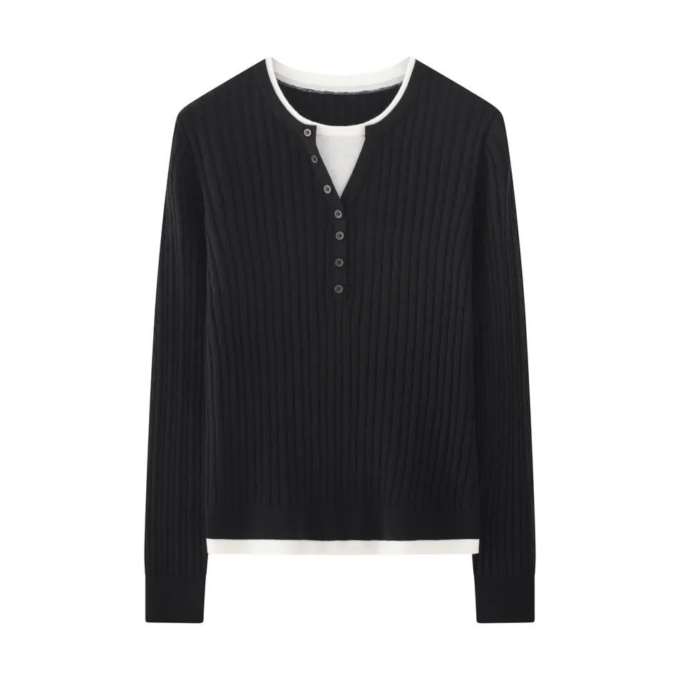 a Versatile Knitted Sweater for Women's Daily Wear