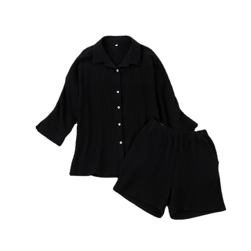 NLAN Women's 100% Cotton Gauze Maternity Clothing 2-Piece Lounge Wear Sets Matching Two-Piece Pajama