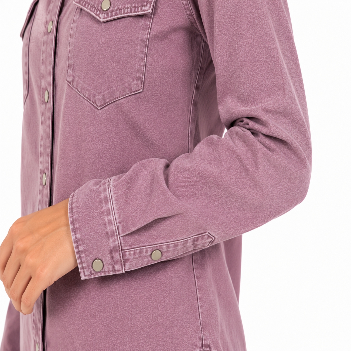 Women's Summer Light Wash Denim Casual Shirt Breathable Quick Dry Long Sleeve Regular Fit Customizable High Quality Cotton Shirt