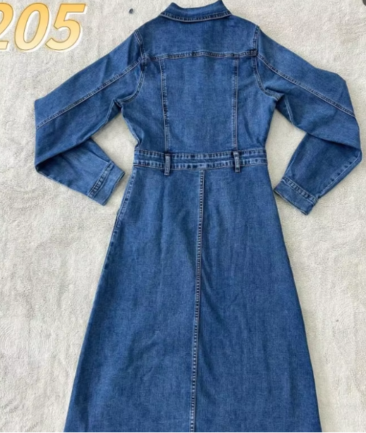 New Custom Made Denim Casual Dress High Quality Women OEM Denim Short Dress at Wholesale 2024