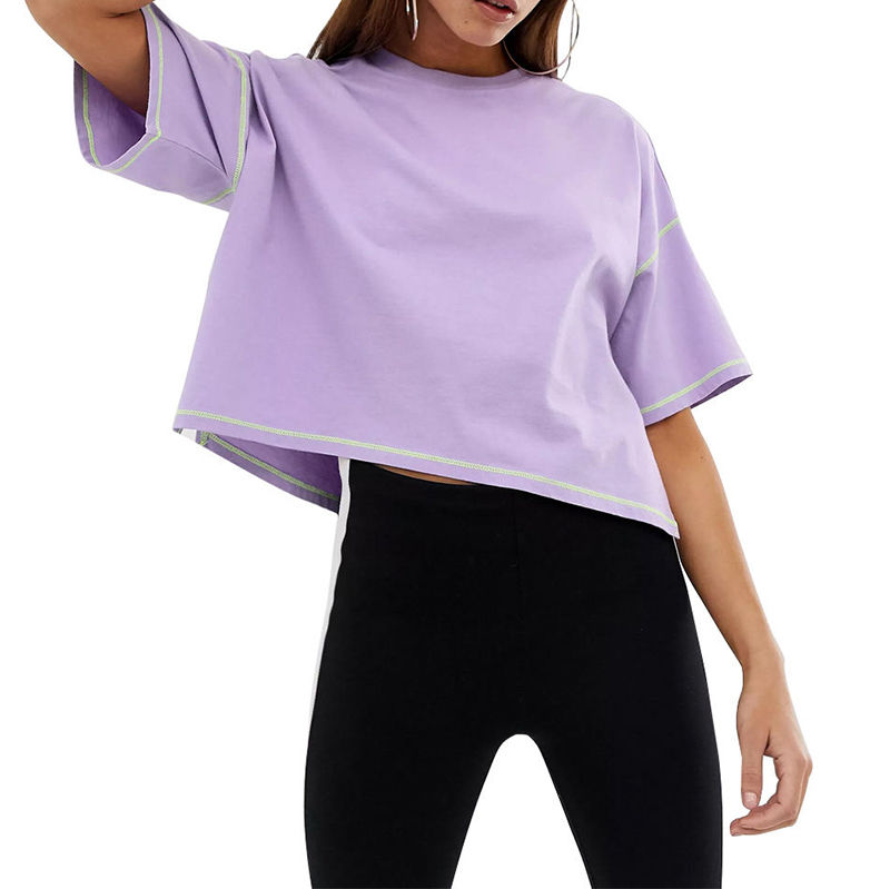 Latest Style Casual Oversized Plain Women T Shirts Summer Wear Short Sleeves Women's T-shirts with Custom logo and Size