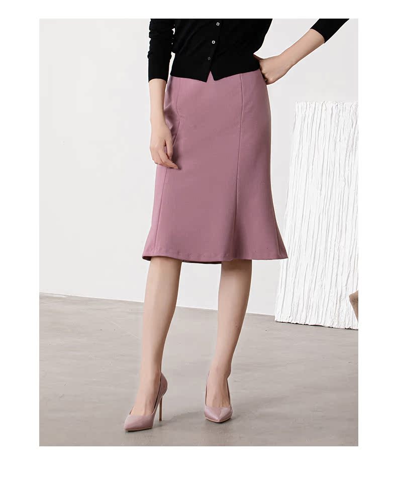 MINZESTYLE Women's Autumn Office Lady Button Skirts Suits Peter Pan Coral Business Suit