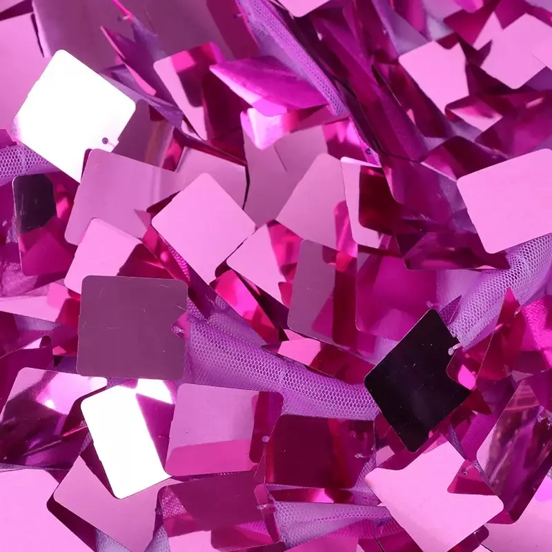 Square Sequin Fabric on Mesh for Party Dresses, Evening Wear and Fashion Apparel