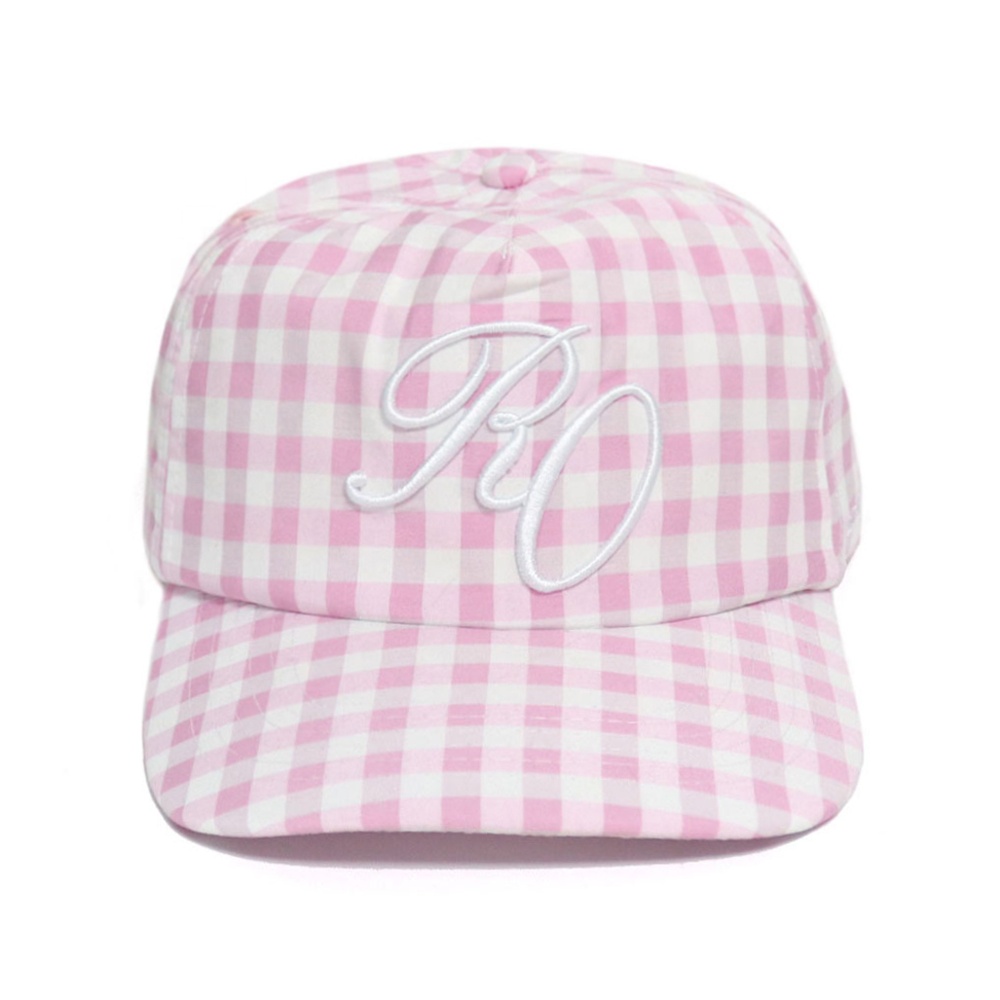 New Design Cotton Custom 3D Embroidered Logo Plaid Ideal For Summer Outings Casual Fashion Unstructured Women's Dad Hats Caps