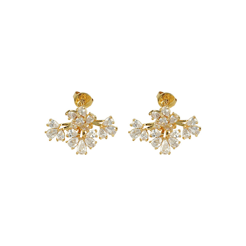 Fashion Light Luxury with Zirconia Temperament Earrings Jewelry