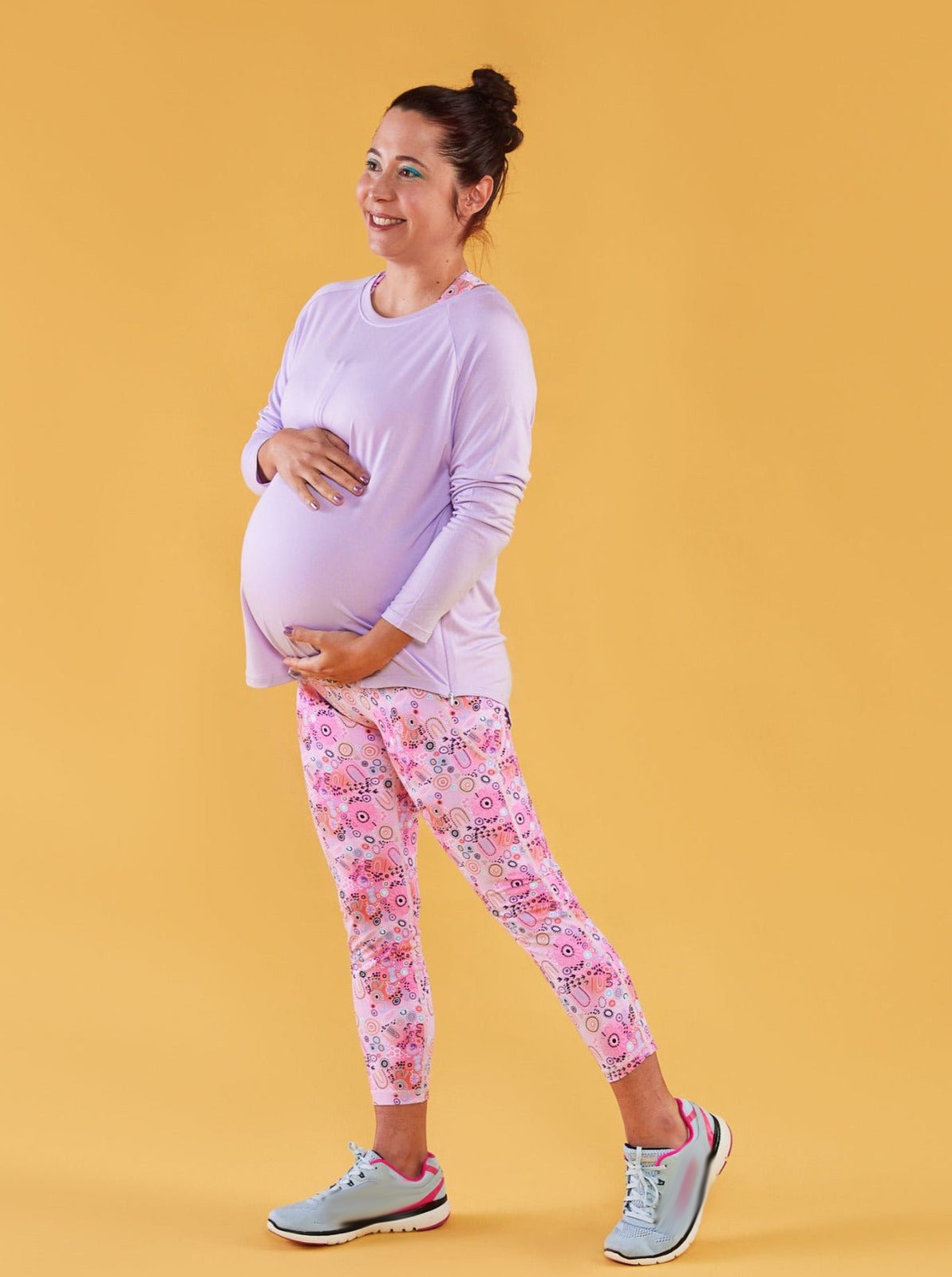 Women's Pregnancy Maternity Leggings High Waist Elastic Breathable Anti-Bacterial Spandex/Polyester Summer Yoga Fitness Wear