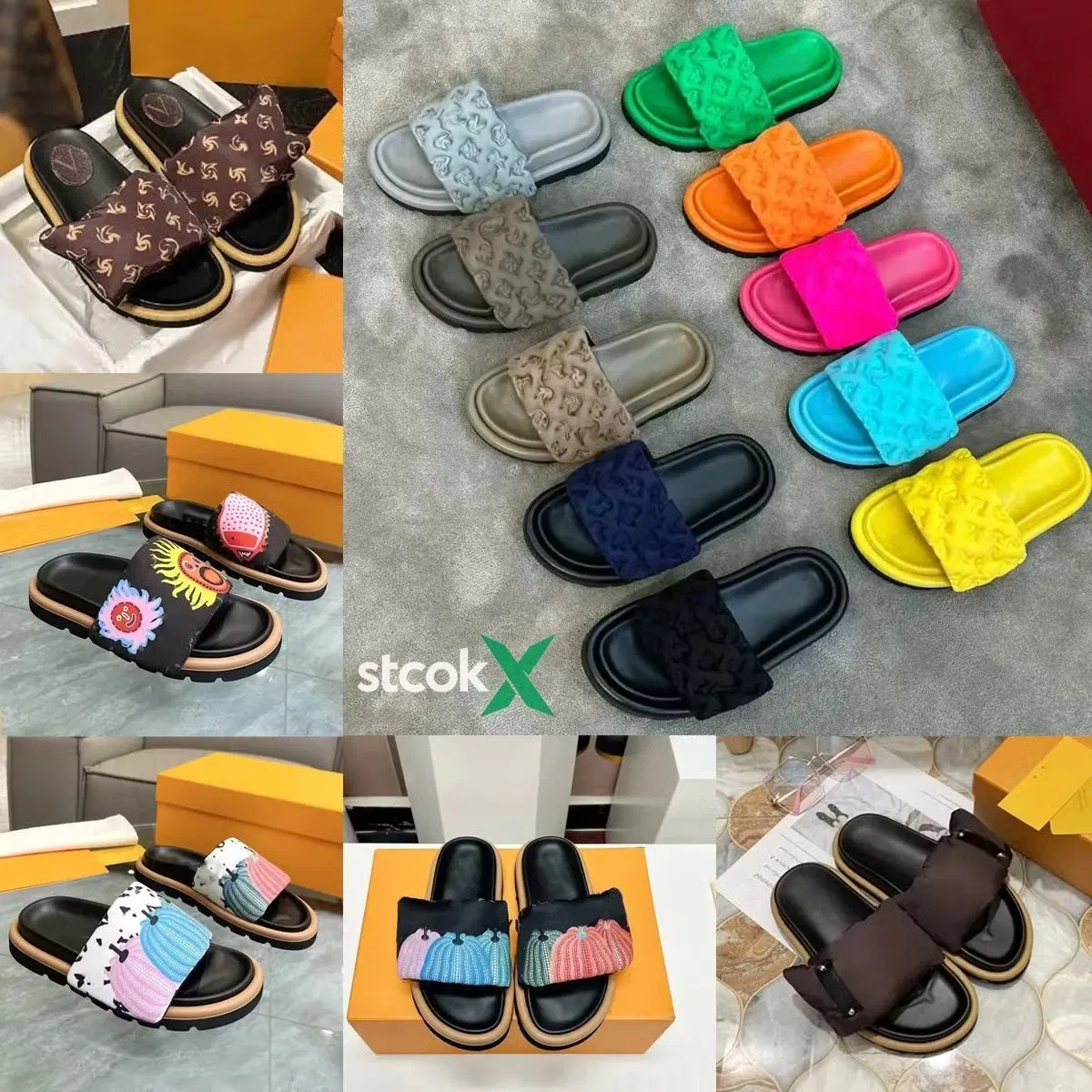 Fashion Designers Sandals Slippers Men Women Brand Genuine Leather Top Quality Luxury
