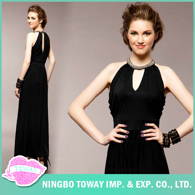 Women Bridesmaid Modest Ladies Long Dresses Evening Wear