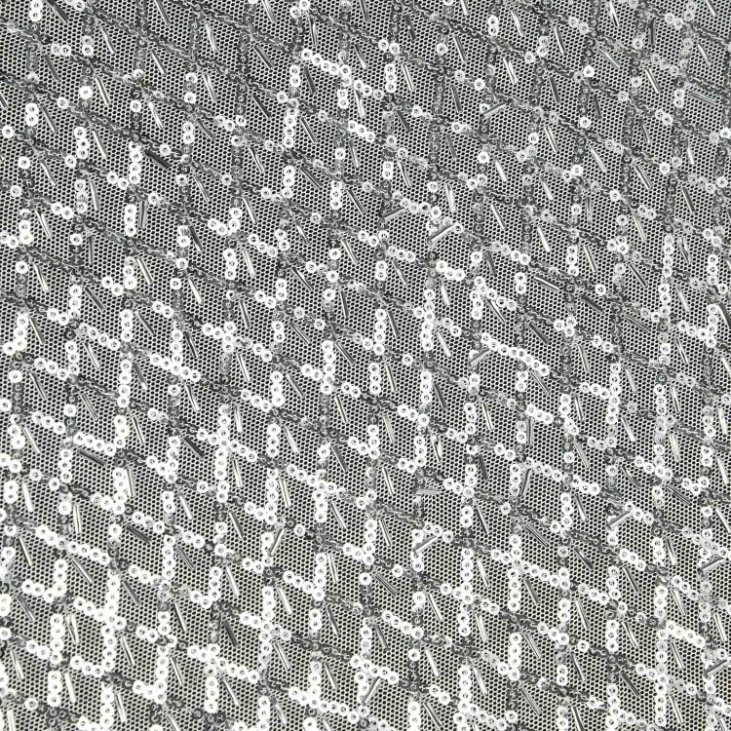 Top Quality 3D Embroidered Lace Fabric with Sequins for Evening Wear