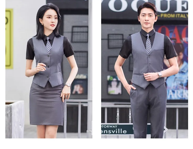Waistcoat Formal Style Billiard Vest Hotel Staff Uniform Billiard Club Service Workwear with Logo Embroidery