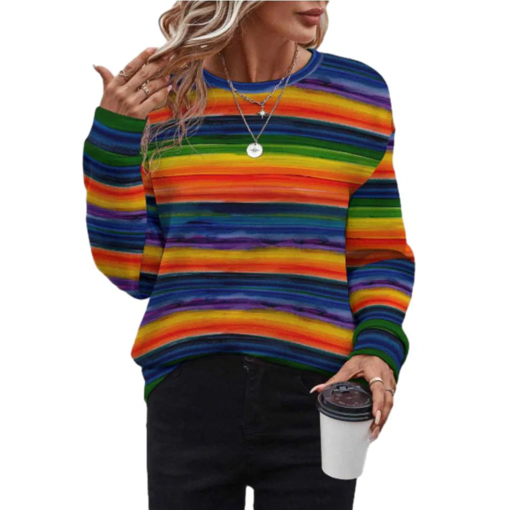 Trendy Women Pullover Sweatshirt Chic Urban Streetwear Loose Fit Lounge Wear Hoodie