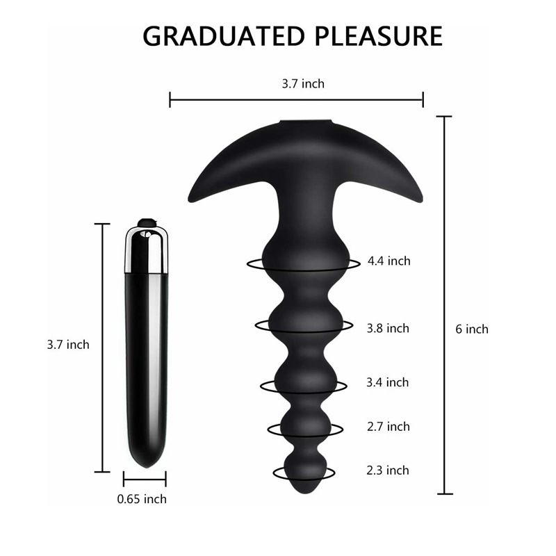 Custom Flexible Silicone 10 Vibration Modes Vibrating Anal Beads Butt Plug Suppliers, Service